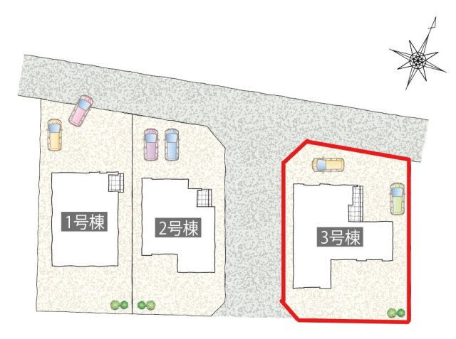 タマタウン細谷町　3号棟の区画図|3号棟