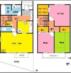 モンテアンヴァレAの間取り