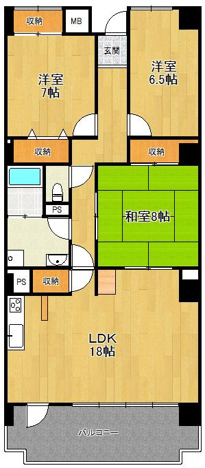 夙川リンデンハイムの間取り