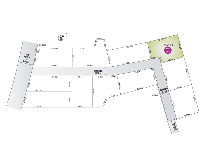 1号地　318.76㎡（96.42坪）