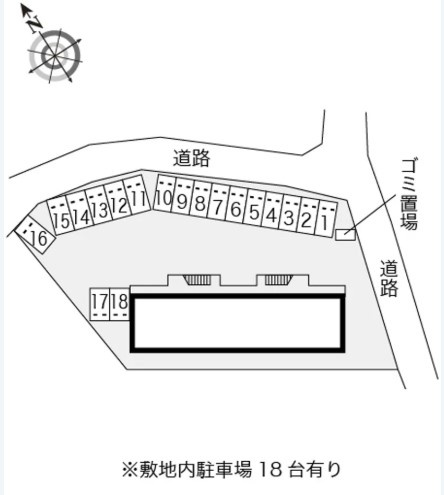 山梨県甲斐市 1棟アパートの区画図
