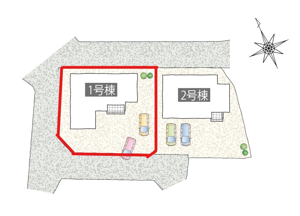タマタウン滝の原3丁目　1号棟の区画図|1号棟