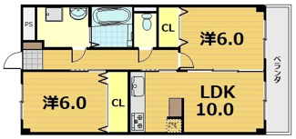 【間取り】 | 第7長栄マンション