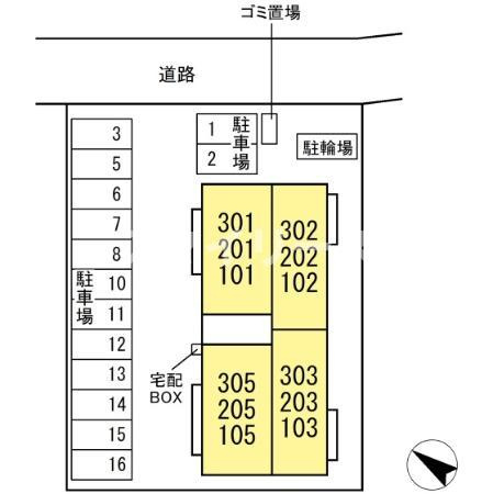 プラヴールの区画図
