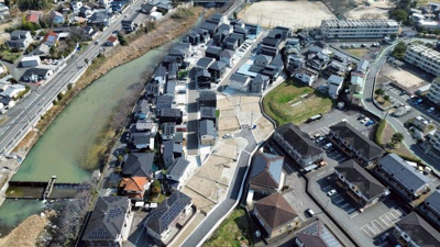 【前面道路含む現地写真】 | ガーデンヒルズ内野中央公園2 | 上空から見た現地（2026年3月）撮影