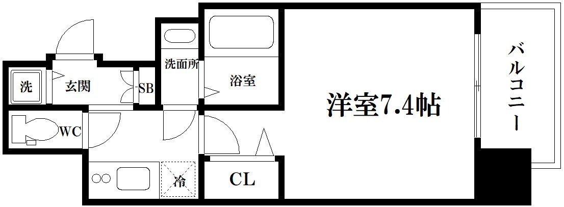 エグゼ堺筋本町の間取り