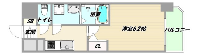 大阪市東淀川区東中島２丁目の賃貸マンションの間取り