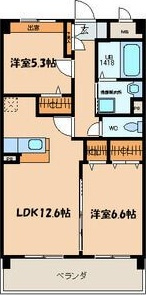 ウイングヒルズ参番館の間取り