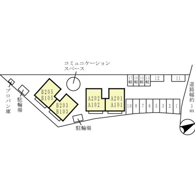 【区画図】 | ウィルモアシャトー B棟
