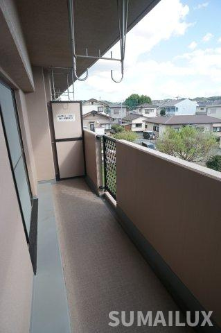 熊本市北区清水新地１丁目の賃貸マンションのバルコニー