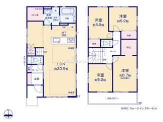 【間取り】 | 名古屋市中村区諏訪町２丁目5【仲介手数料無料】新築一戸建て　3号棟