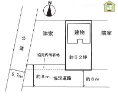 越谷市大間野町1丁目　中古一戸建ての区画図