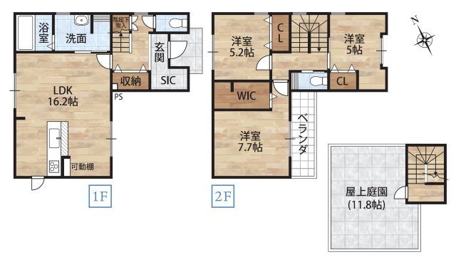 関戸4丁目1区画（377-17）・新築戸建の区画図