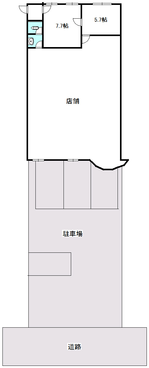 入野町6300-1店舗の区画図|駐車区画図です。