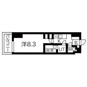 ベルフェリーク江坂の間取り