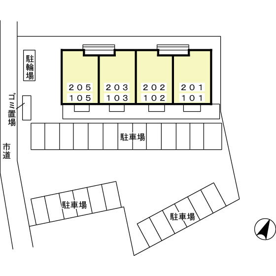 Ya-ECO Houseの区画図