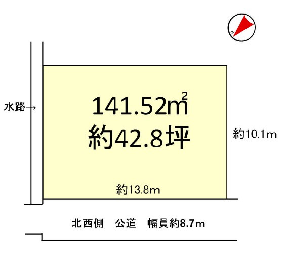 野洲市行畑２丁目　売土地の土地図