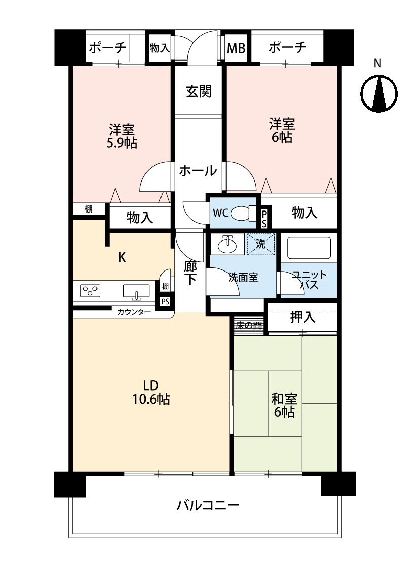 リッチ・de・川内3の間取り