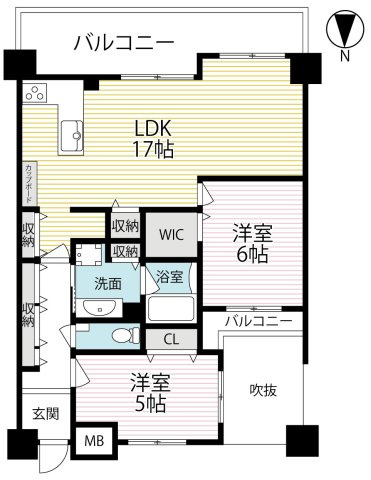 TV＆家具付き２ＬＤＫ◆ペット飼育可能◆「烏丸御池」駅徒歩８分◆ネバーランド御所南の間取り