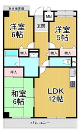 カサベルデ伊丹の間取り