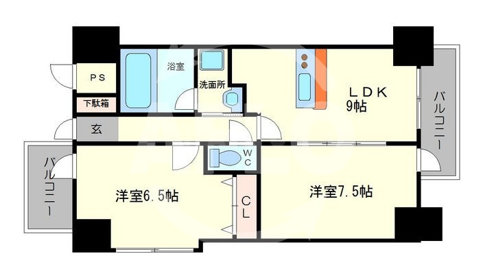 ＢＧＣ難波タワーの間取り|ＢＧＣ難波タワー　間取り