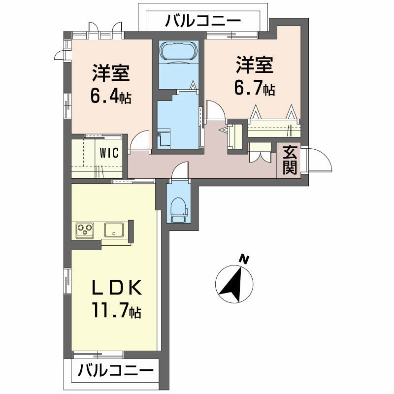 シャーメゾン ヒルズ Ⅲ棟の間取り
