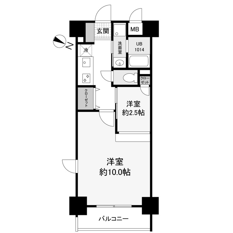 レジディア神戸三宮プレイスの間取り