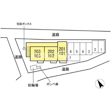 シャトレオリーブの区画図|当社、チルホームのHPもご覧ください(^^)/物件情報多数♪