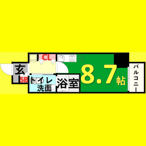 マリオン城西　名古屋市賃貸　仲介手数料無料の間取り