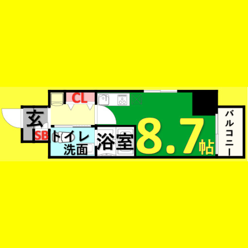 マリオン城西　名古屋市賃貸　仲介手数料無料の間取り
