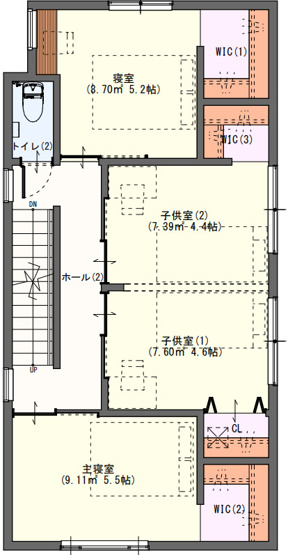 【洋室】 | 東区尾ノ上2丁目 | ☆2階間取り図☆