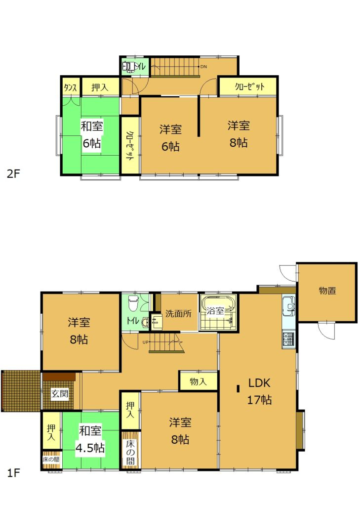 太田市由良町　中古住宅の間取り