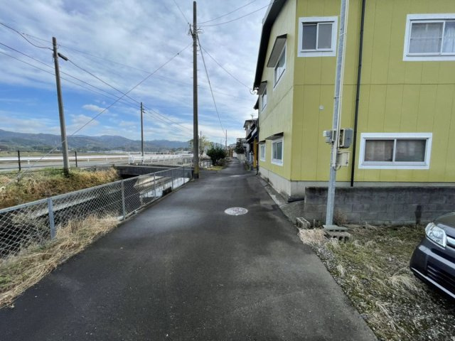 朝倉市古毛　売り土地の前面道路含む現地写真|前面道路含む現地写真です