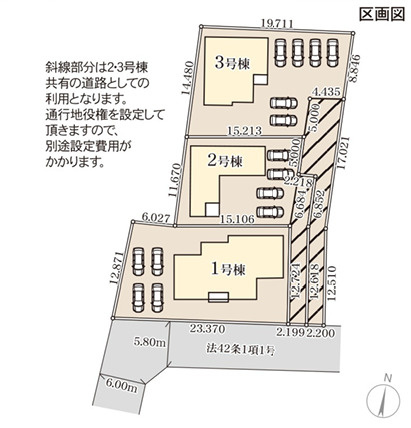 ひたちなか市田宮原1期の区画図