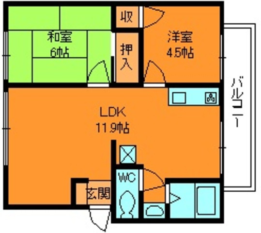 ログメントソファーの間取り