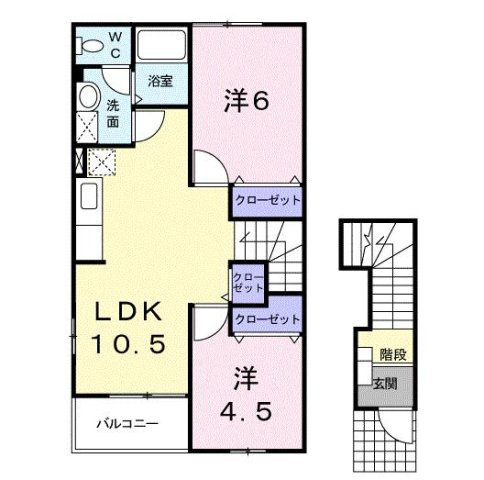 【間取り】 | シャイニー・ウィングス　Ｂ