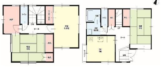川越市岸町1丁目　中古戸建の間取り