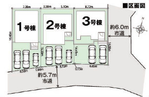 小田原市穴部第1期　新築戸建　全3棟1号棟の区画図