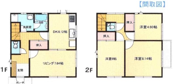 入間市野田　中古戸建の間取り