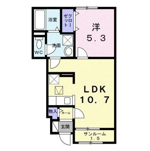 シャトーＫＩＮＫＩ　Ａの間取り