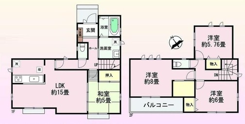 全7区画　WIC付き　二見町東二見　F号棟　新築戸建の間取り