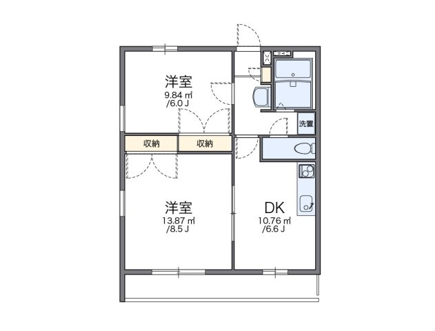 レオパレスＨＩＲＯの間取り