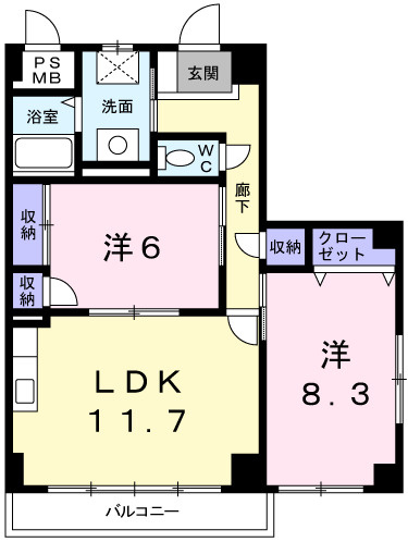 シエル青山の間取り