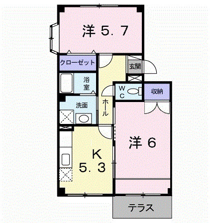エスペランサＢの間取り
