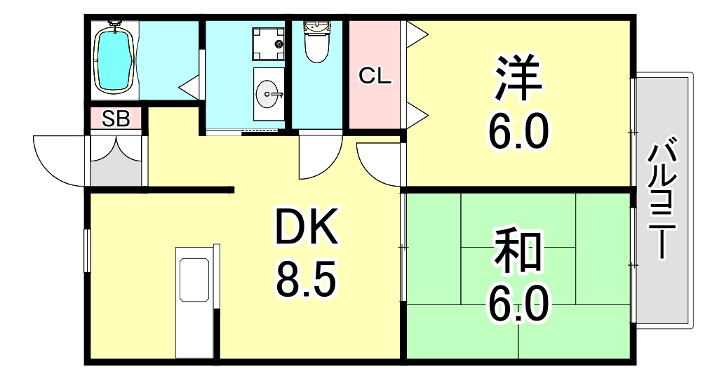 西代ハイツの間取り
