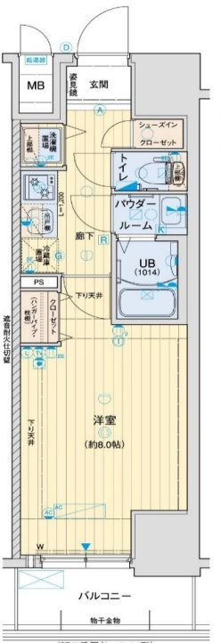 アドバンス三宮パルマの間取り