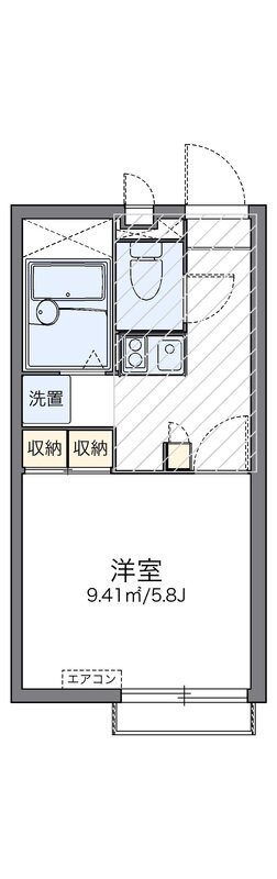 レオパレスアクティ魚崎の間取り