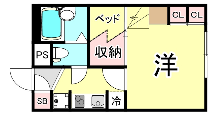 レオパレスライトハウス上田の間取り