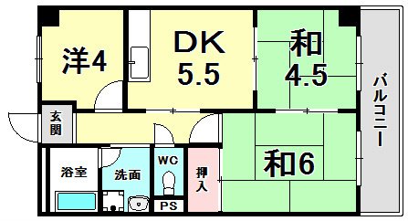 コーポ大社の間取り