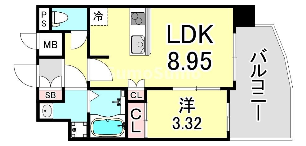 セレニテ甲子園プリエの間取り